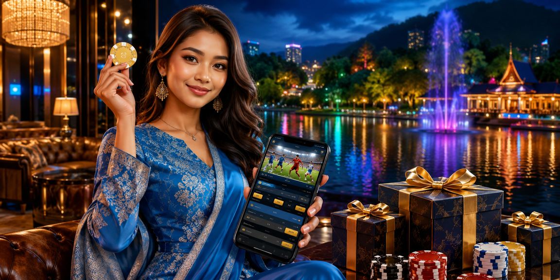 Malaysian user in baju kurung accessing toto4d Sports Betting after logging in